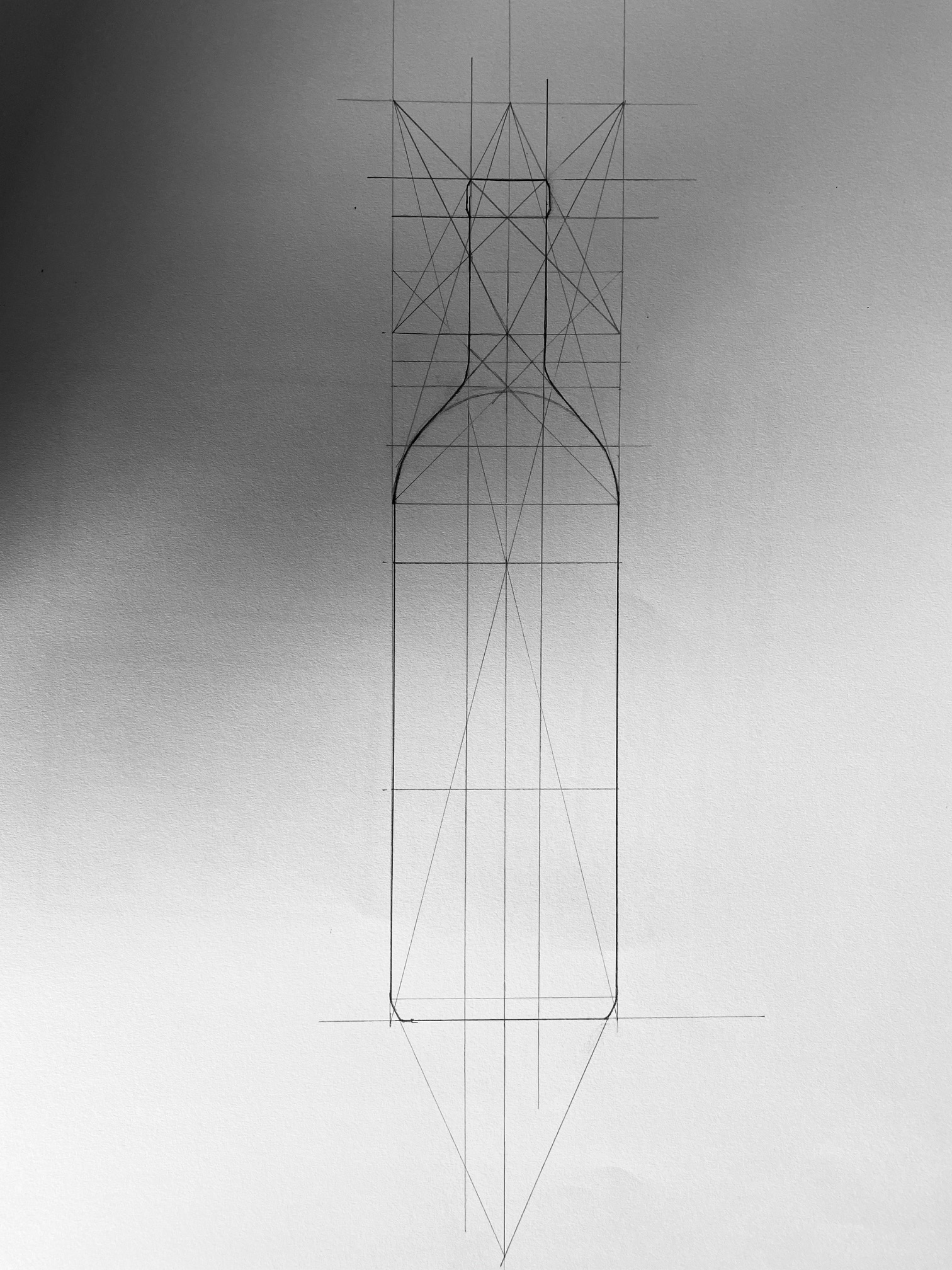 Sara’s Diagrammatic Line Bottle Drawing